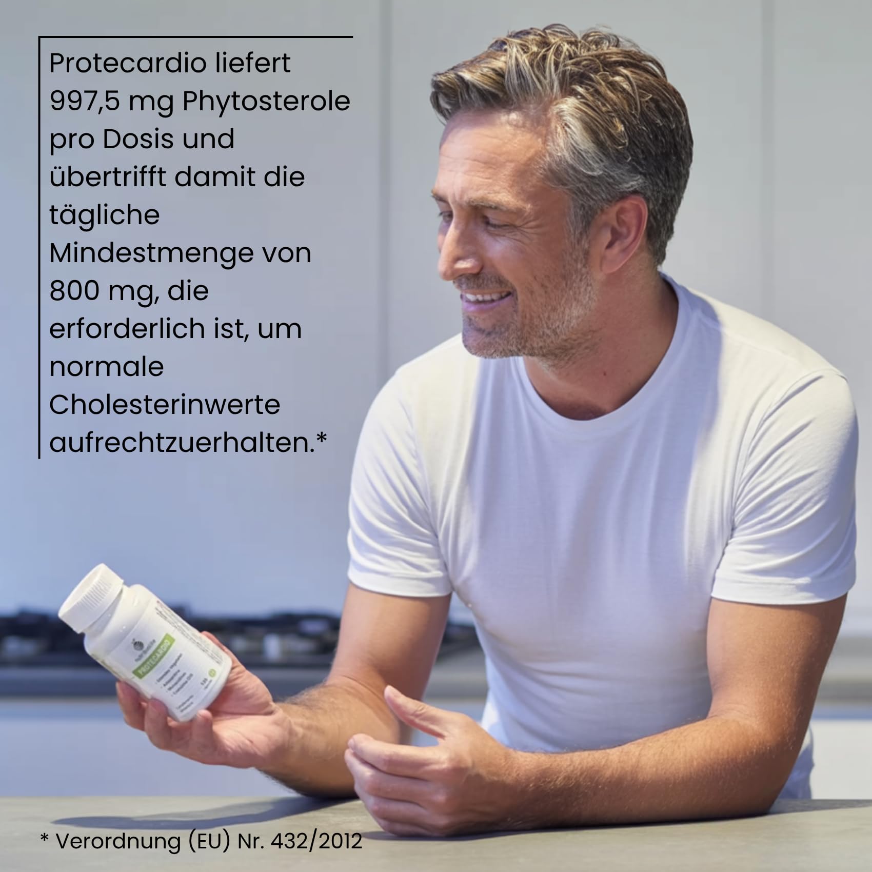 Cholesterin Komplex mit Pflanzlichen Sterolen 997,5 MG, Roter Reis (Monakoline), Coenzym Q10 & Astaxanthin – 135 vegane Kapseln ohne Zusatzstoffe | Protecardio Nutribiolite