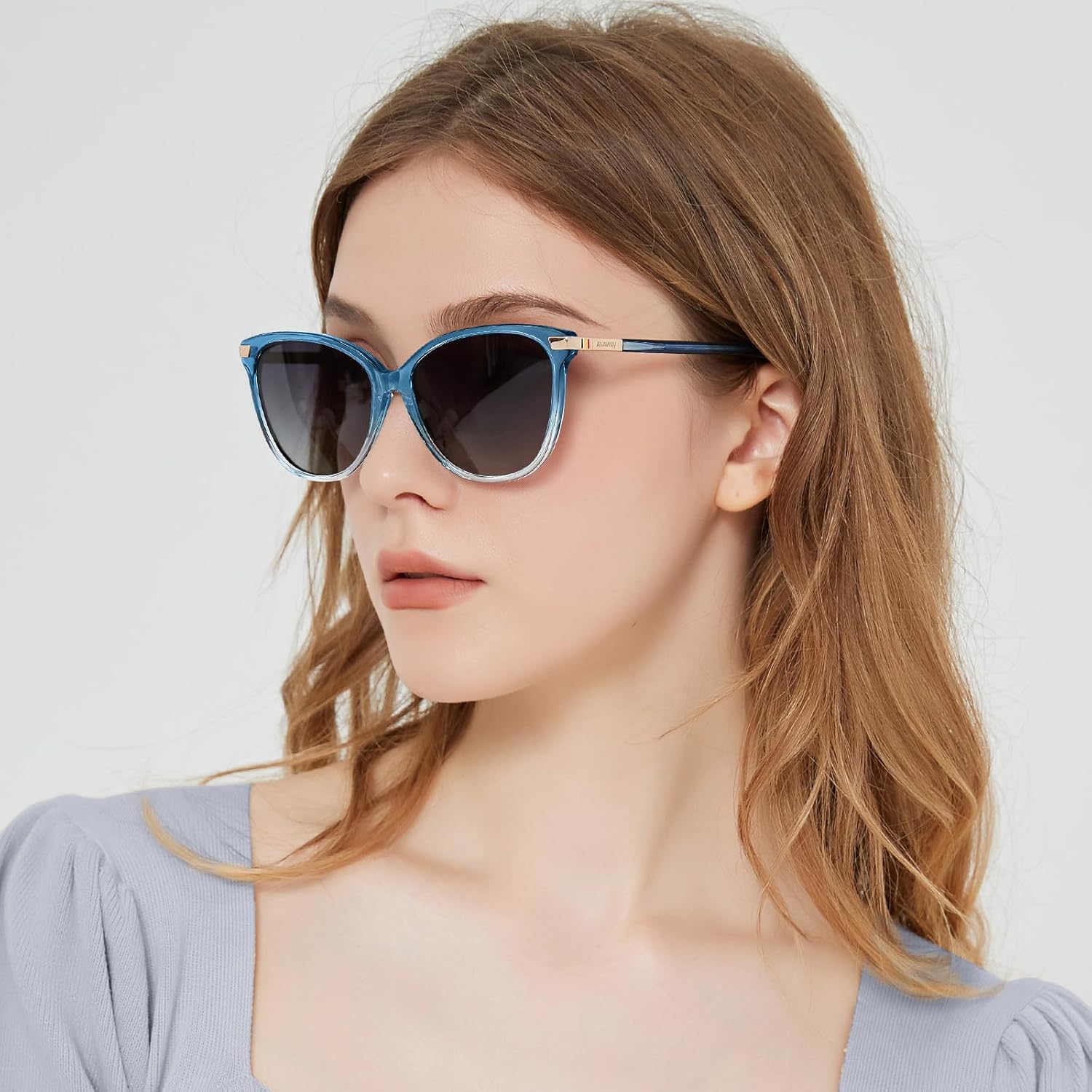 AVAWAY Womens Cat Eye Sunglasses Polarized - Stylish Acetate Frame UV400 Protection for Driving Travel Summer Outings - Image 2