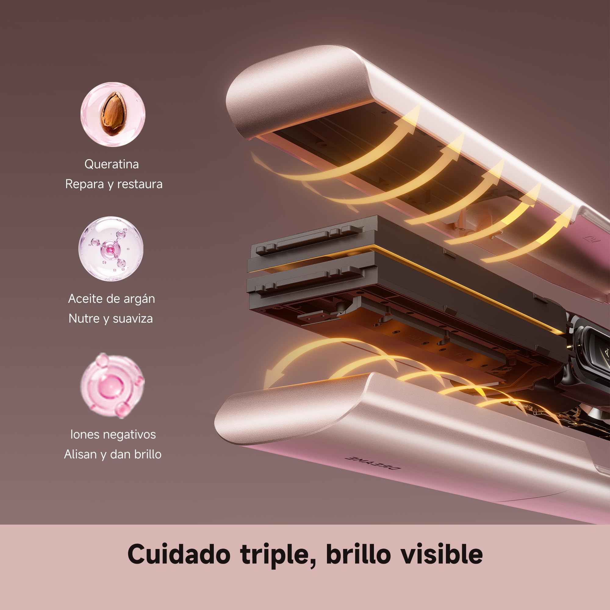 DREAME Aero Straight Pro Plancha Secador 2 en 1, Canal de Doble Flujo de Aire, Styling AI, Alisado Wet-to-Dry, Modo Cuidado Raíces 57°C, Triple Protección Cabello, Motor 110.000RPM, Pantalla Smart