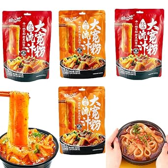 Sweet Potato Noodles,Glass Noodle,Chinese Noodle,Vermicelli,Ramen, Wide Vermicelli, Soft Chewy Sliced, Hot Pot Potato, 1078g / 38.03oz pack of 4
