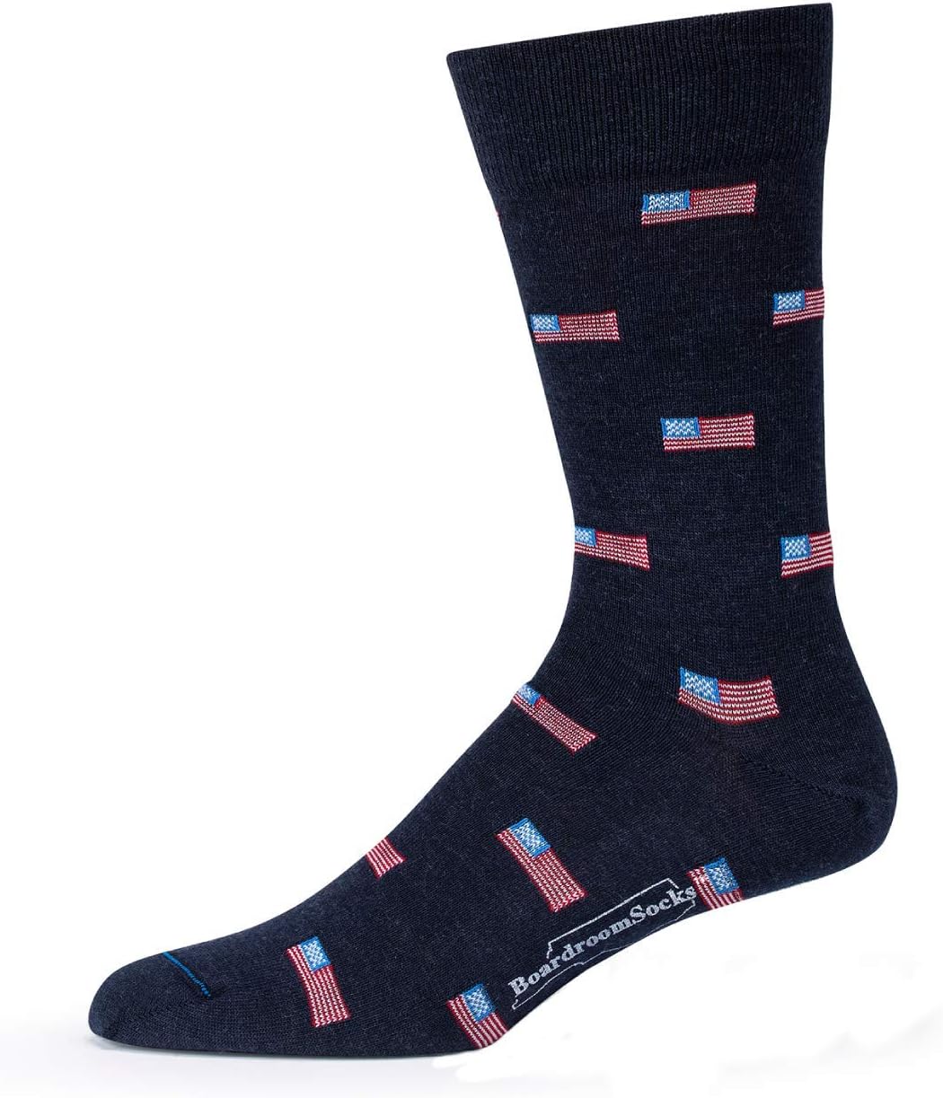 BoardroomSocks Merino Wool Mid-Calf Patterned Socks, Dress Socks for Men