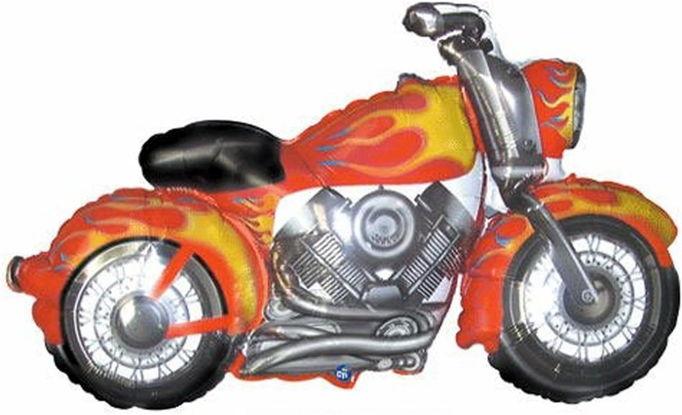 Snarly Motorcycle Balloon (45 Inch Mylar) Pkg/1