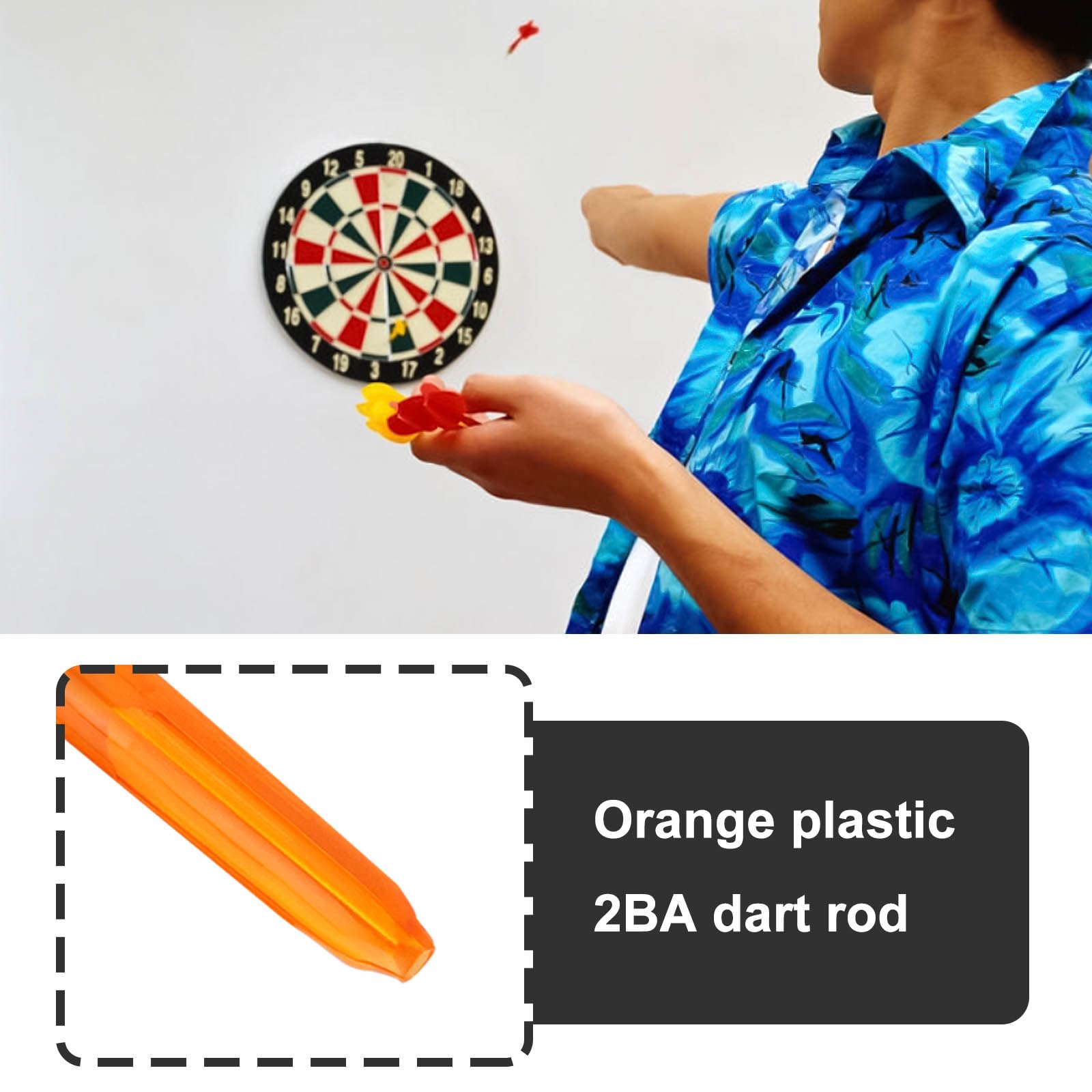 30pcs 2BA 43mm Porte-Empennages De Fléchettes Tiges Barres De