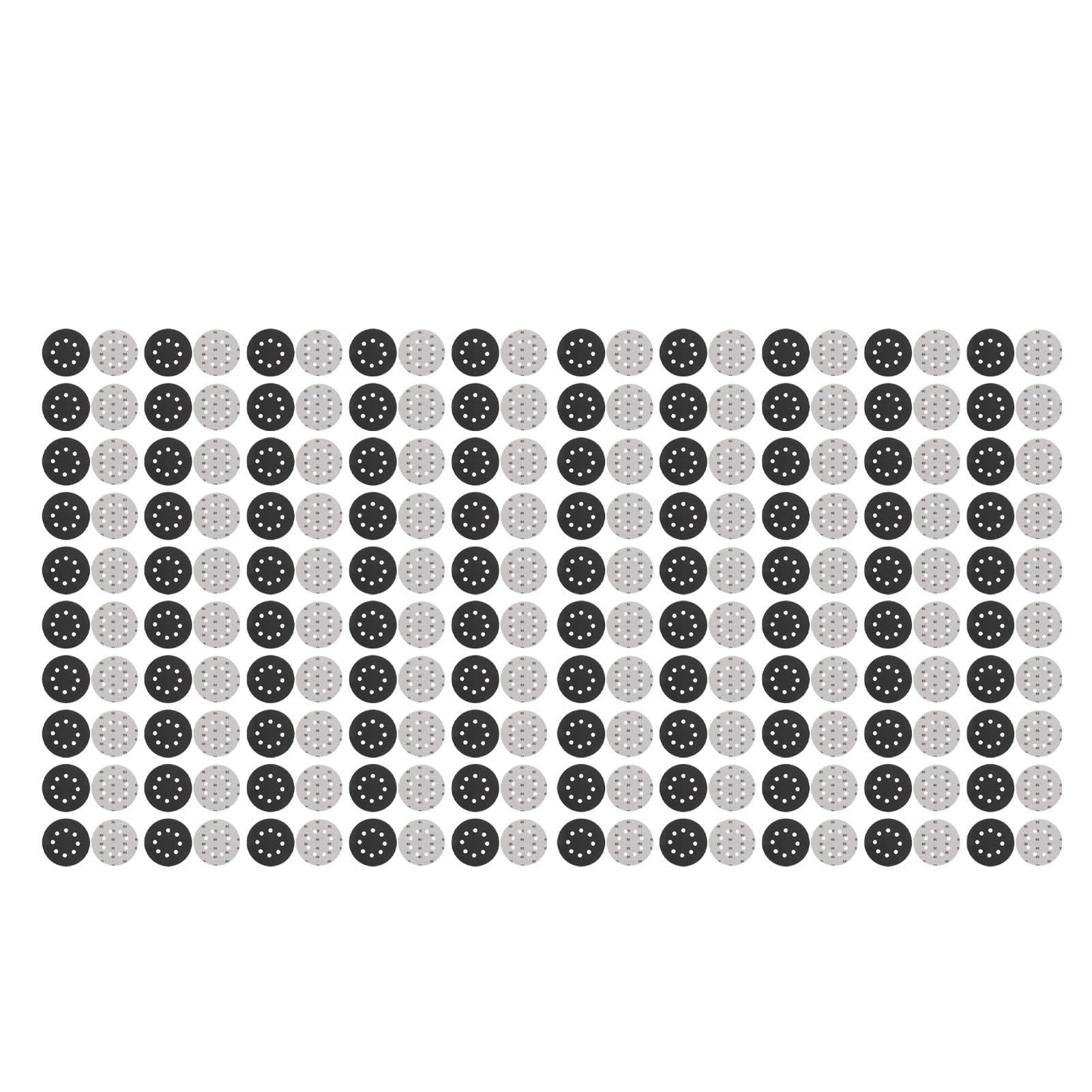 Jiawu 200 Disques Abrasifs de 5 Pouces à Sec et Humide (80# 5 pouces 8