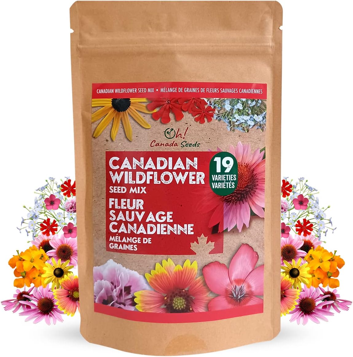 Canadian Wildflower Seed Mix 19 Varieties of Annual & Perennial