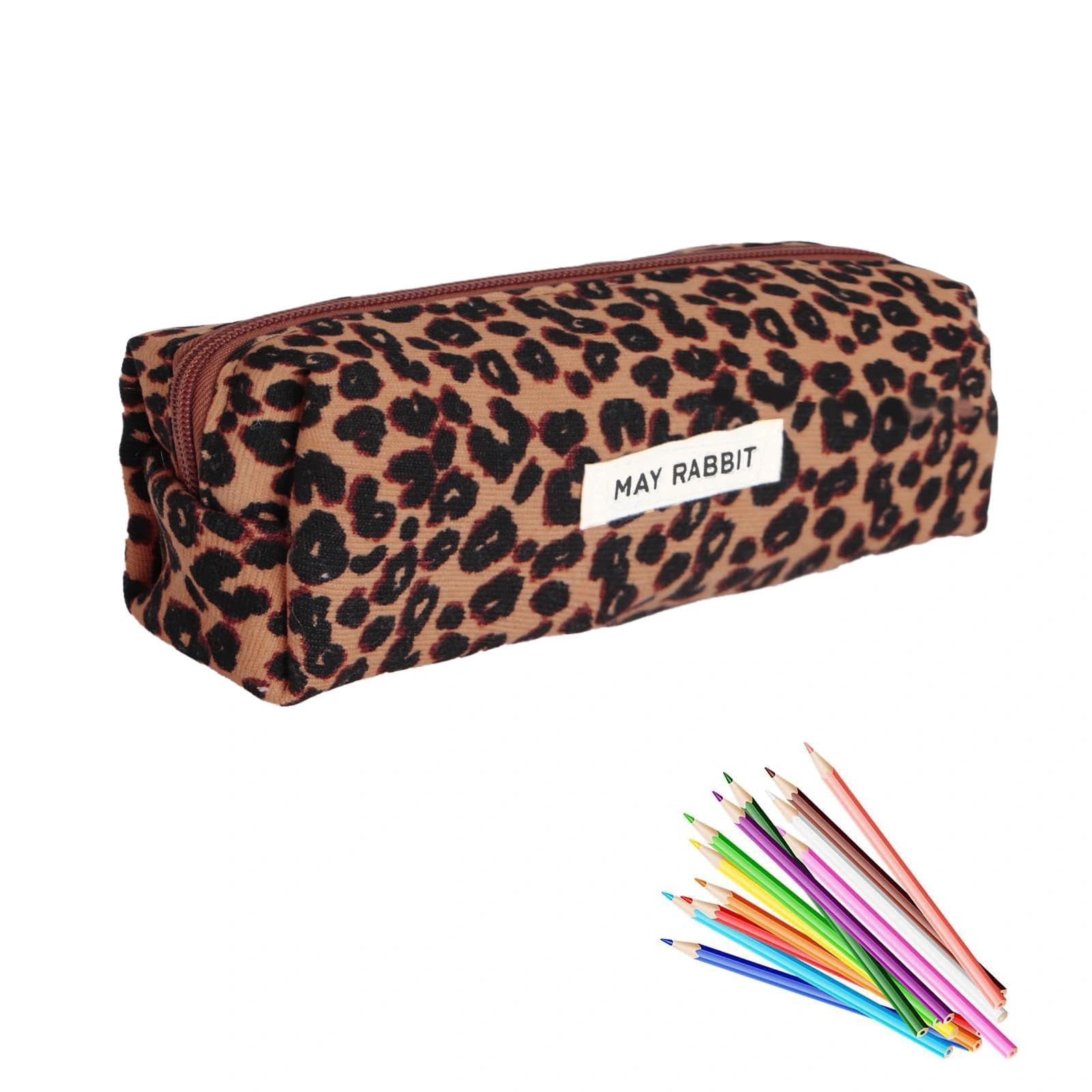 JOOTUEPO Pencil Case, Corduroy Pencil Pouch, Cute Stylish Simple Pen Bag with Practical Zip, for Teenage Boys Girls School College