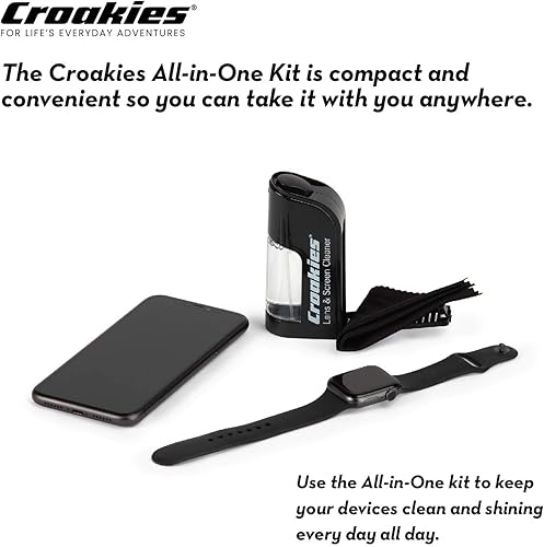Miniatura 6 de Croakies Kit de limpieza todo en uno  Kit de viaje para el cuidado de lentes con bomba y paño de microfibra  Limpiador natural para gafas y lentes
