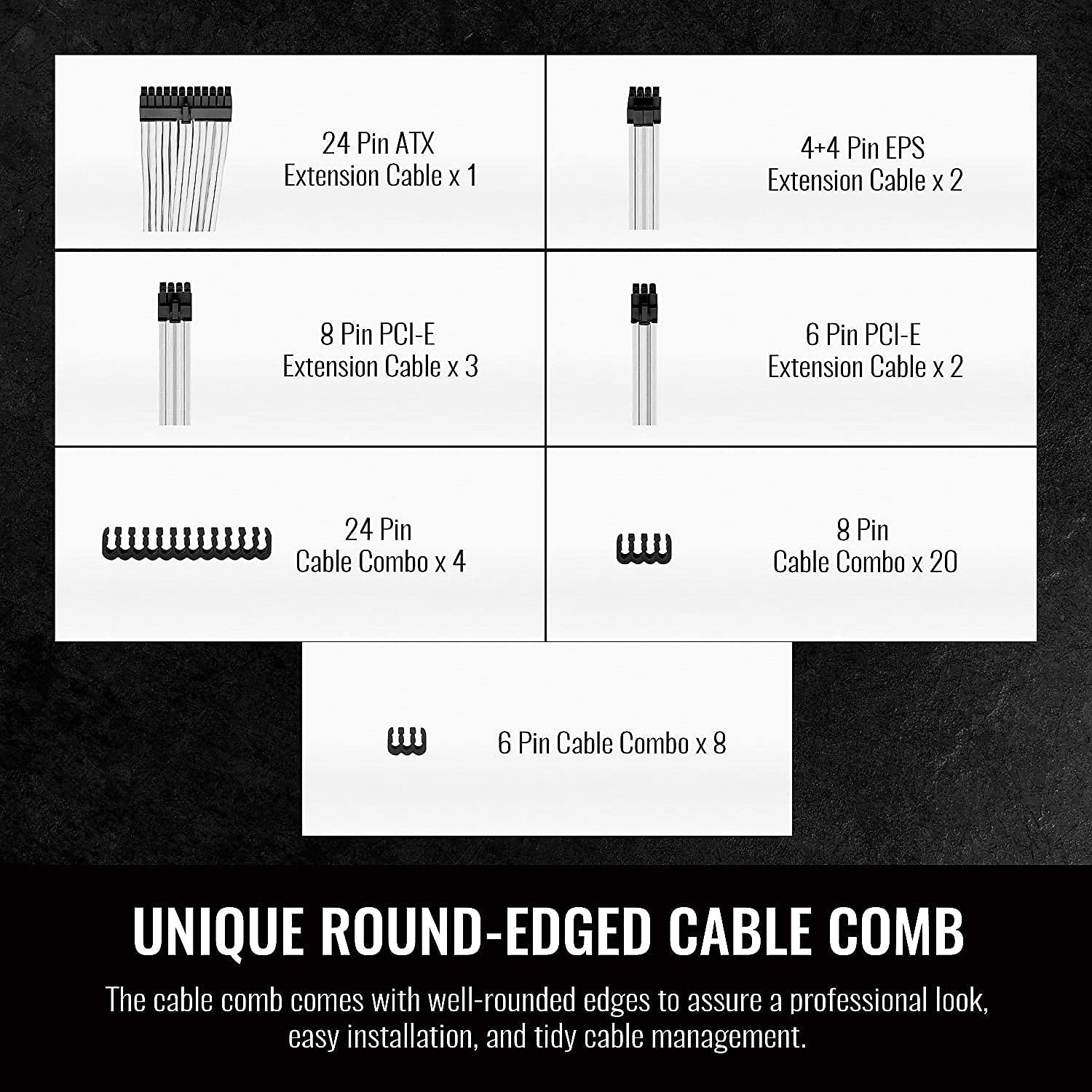 Thermaltake TtMod Sleeve Cable Kit - White -4
