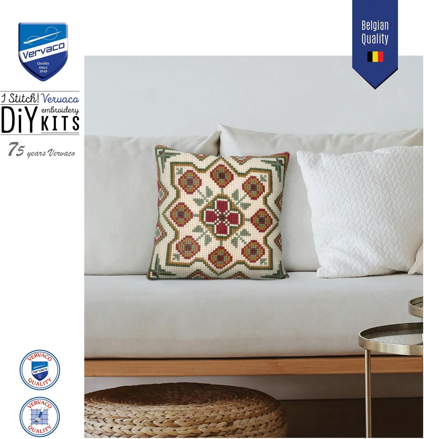 Vervaco Cross Stitch Cushion Kit (Geometrical)