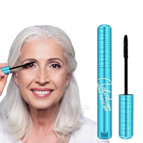 Mascara for Older Women 60 plus, Black Mascara Volume and Length, Waterproof Smudge-proof Long Lasting Mascara for Seniors with Thinning