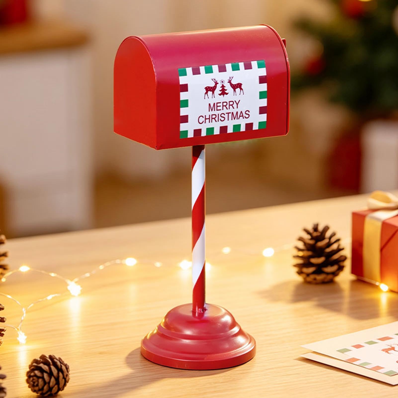 Decorazione per cassetta delle lettere natalizia, centrotavola in metallo