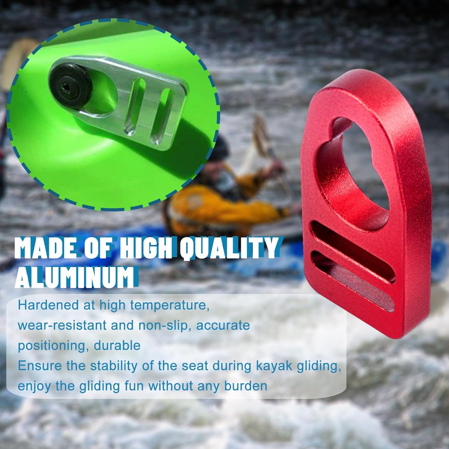 Strap Replacement Buckle Clip Aluminum Seat Clips Replaces Spare Parts Repair Kit Fit for Lifetime Emotion Style Button Type Seat Straps Repair Clip Compatible with Kayak Seats