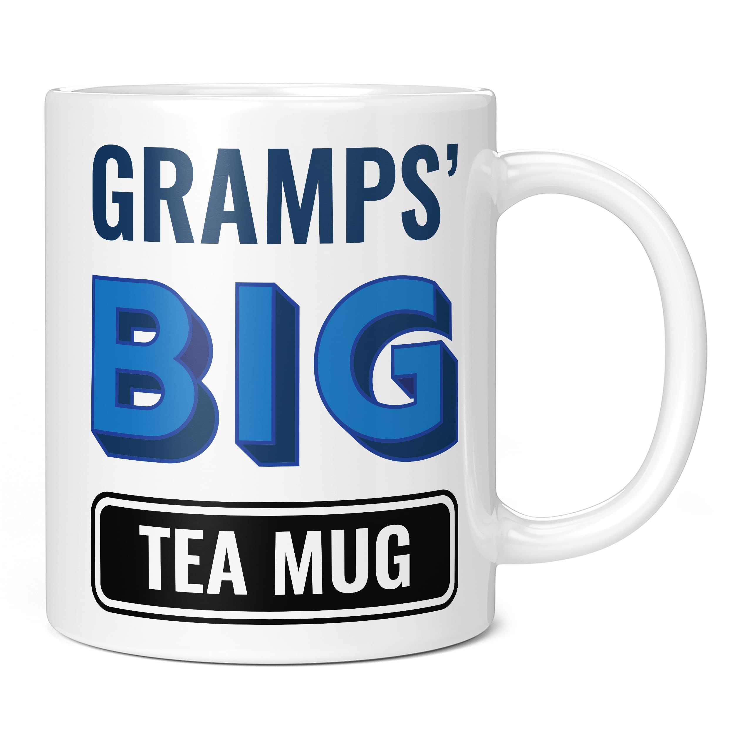 Mug Monster - Gramps Big Tea Mug, Father's Day Gift, Birthday Present for Gramps, Giant Mugs for Men, Huge Cup Hot Drinks, Oversized Tea Cup, Extra Large Ceramic Gift