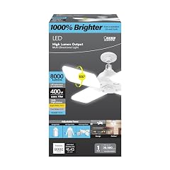 Feit Electric Adjustable LED Garage Light 3CCT Selectable White Bright Cool Daylight 8000 Lumen 90 Folding Panels E26
