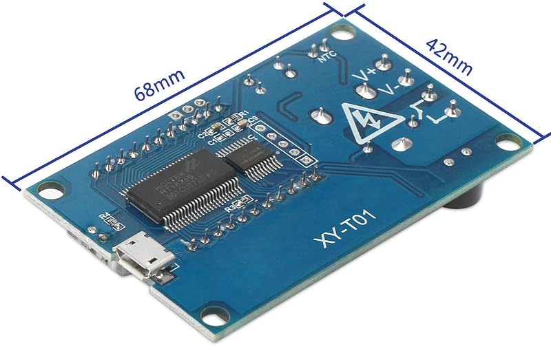 ZHITING Digitális Hőmérséklet Szabályozó Vezérlő DC 6-30V Termosztát Kapcsoló Vízálló Szenzorral Kék