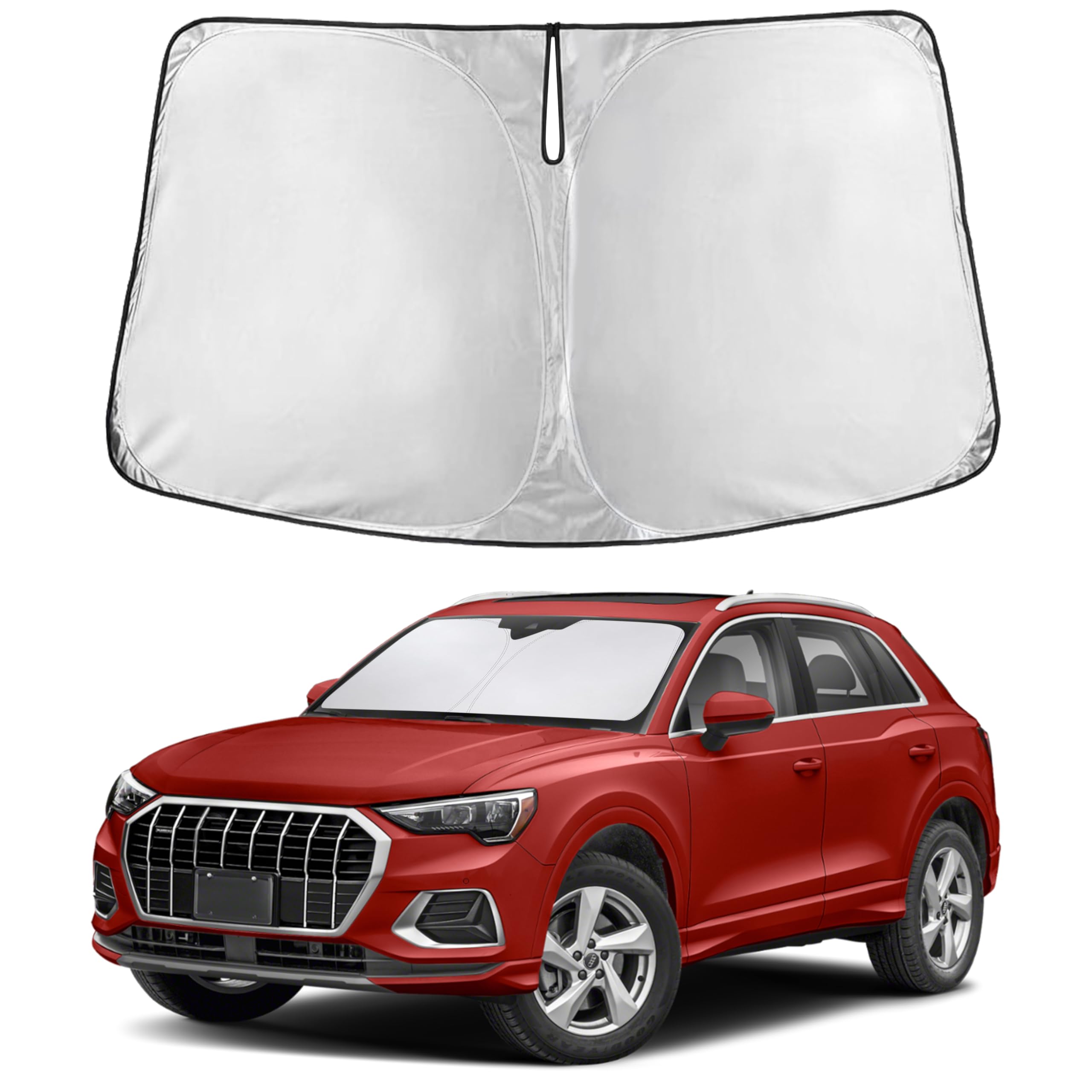 EcoNour Windshield Sunshade Compatible for Audi Q3 2019-2024 2025 2026