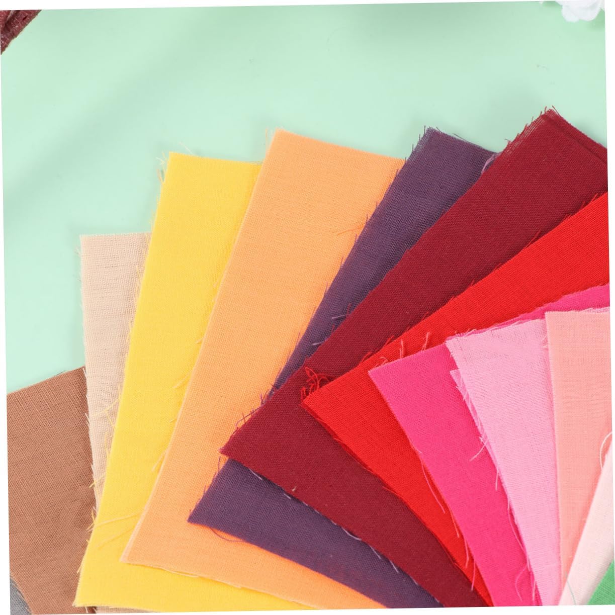 TEHAUX 50pcs DIY Embroidery Fabric Strips Cotton Patch Fabric for Quilting Quilting Panels Embroidered Patches