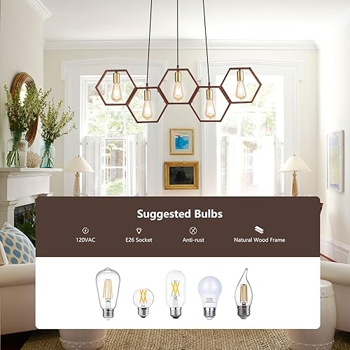 Miniatura 2 de Lámpara de araña dorada, 6 luces, modernos candelabros de granja para comedor, lámparas colgantes de vela, lámparas colgantes de techo para cocina,