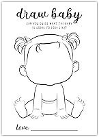 Vista 6 de Juegos de dibujar baby shower, juego de fiesta de revelación de género para niños o niñas, suministros para actividades de fiesta de baby shower