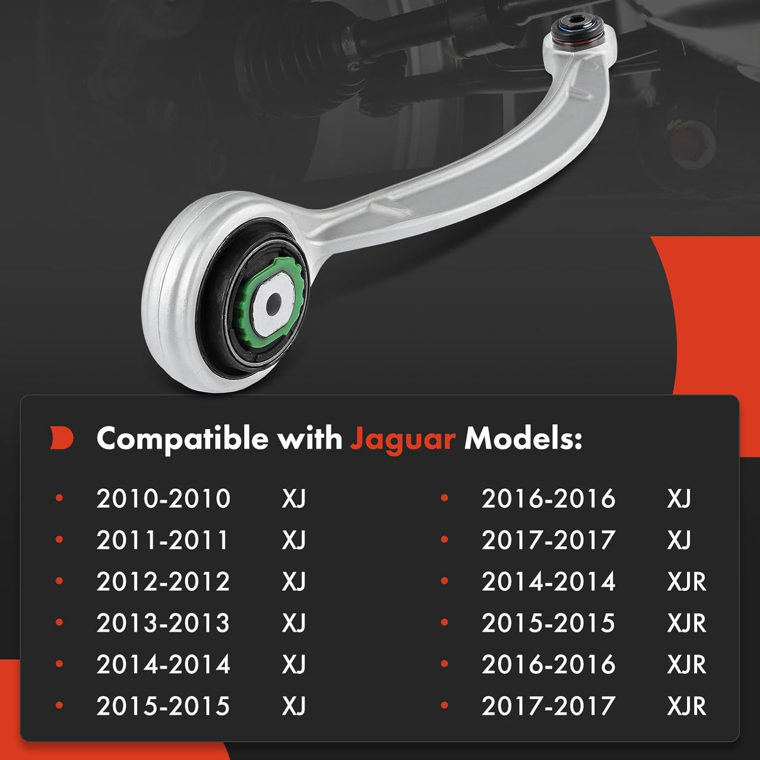 A-Premium Front Forward Lower Control Arm, with Bushing, Compatible with Jaguar XJ 2010-2017, XJR 2014-2017