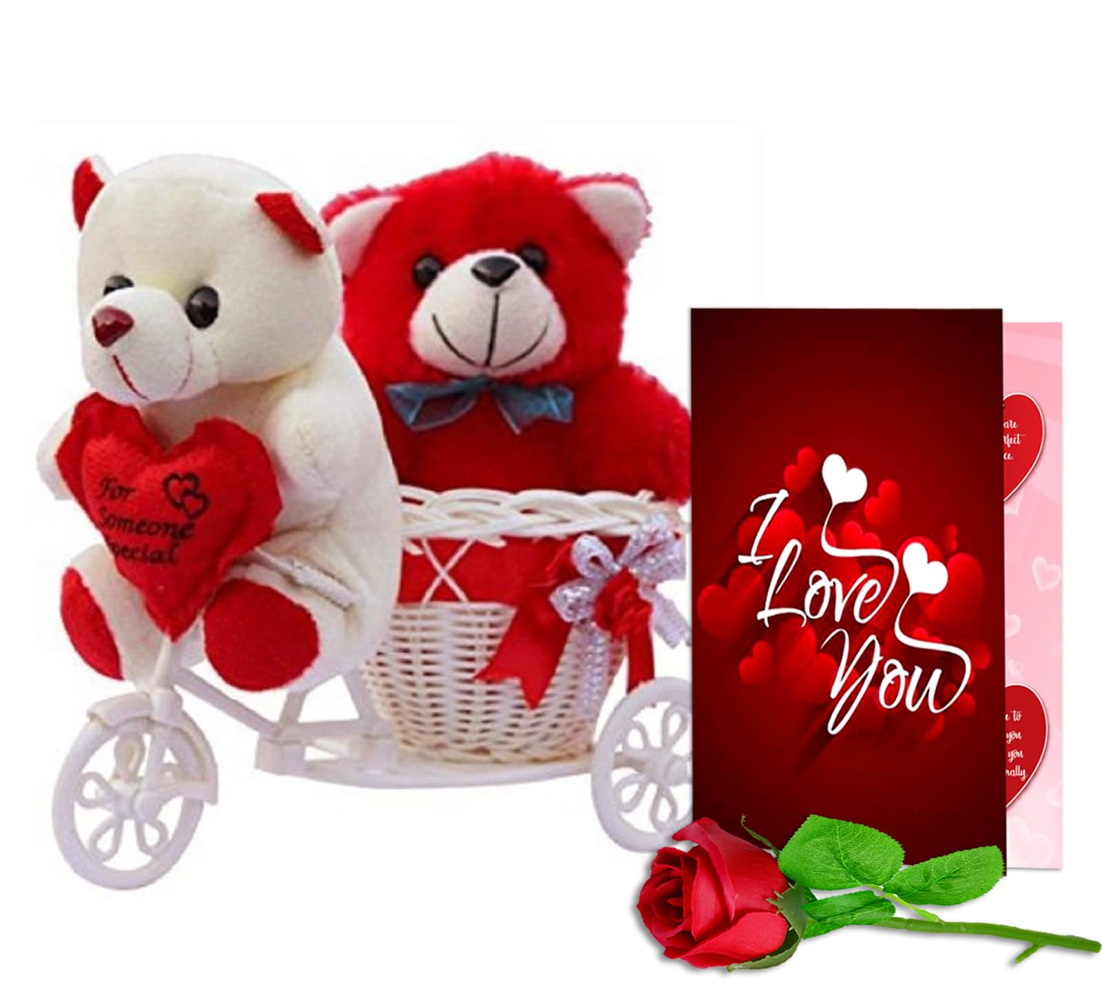 Avirons Valentines Gift Hamper | Unique Valentines Gift Hamper | Valentines Gift Hamper with Girlfriend/Wife/Boyfriend/Husband | Valentine Gift Pack with Soft Toy & Artificial Rose (B0CRDNQM23) Amazon Price History, Amazon Price Tracker