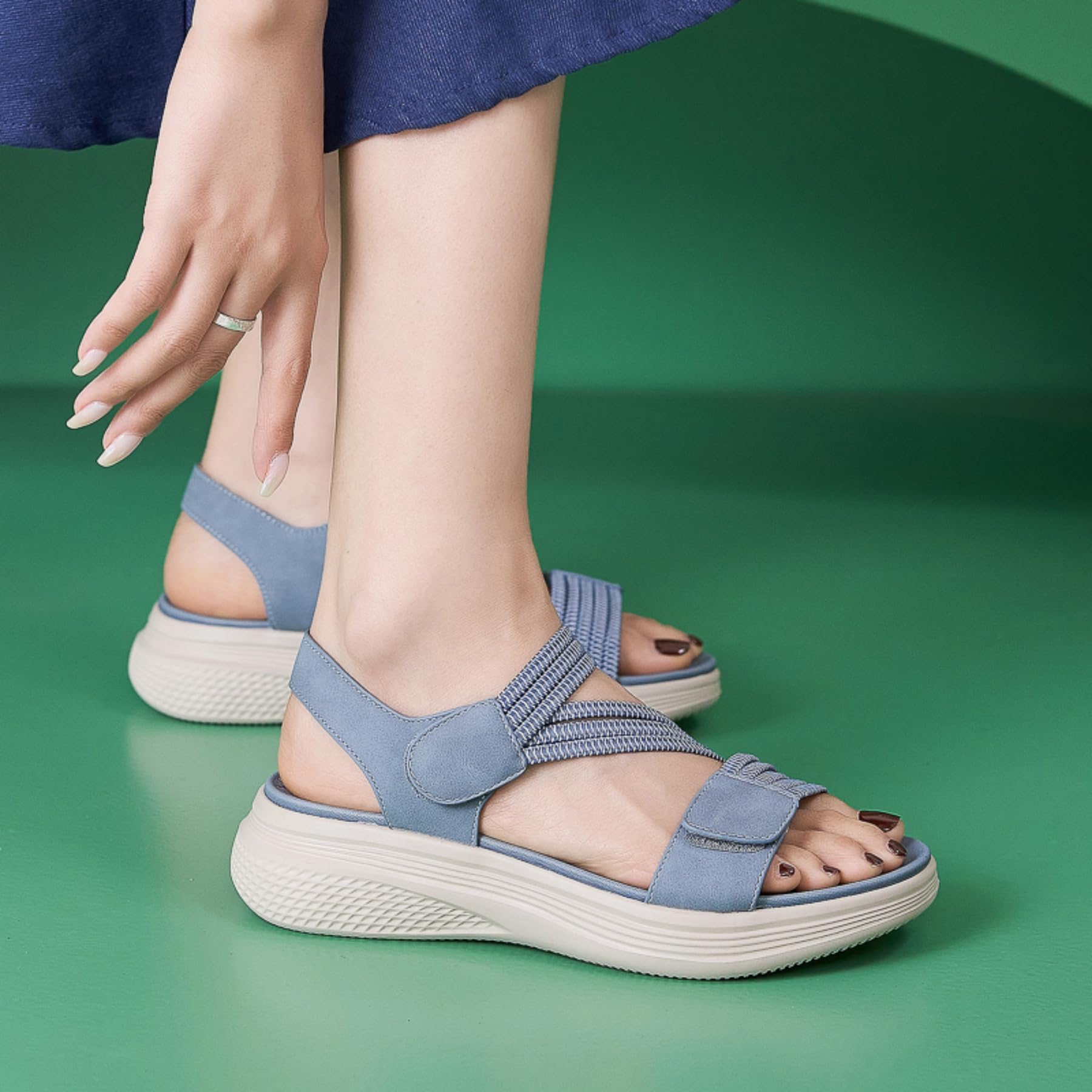 SMajong Sandalias Deportivas para Mujer Sandalias Playa Antideslizante Sandals Ortopedicas Comodos Verano Zapatillas Trekking Ajustables