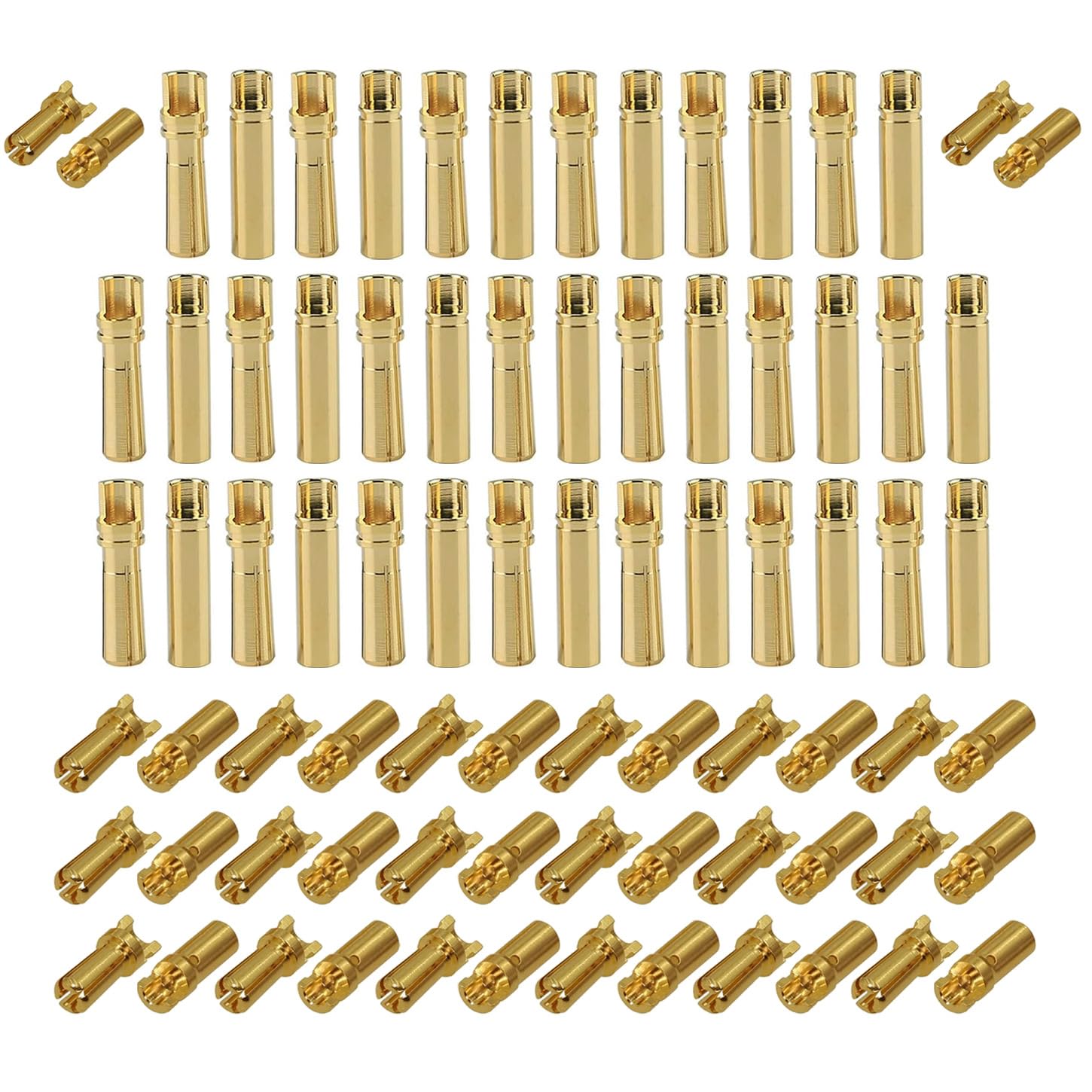GTIWUNG 80 Stück 4mm 3,5mm Vergoldete Bananenstecker Motor Elektronische Weiblich Männlich Stecker, 40Paar RC Brushless Motor ESC vergoldete Bananenstecker Kugelstecker