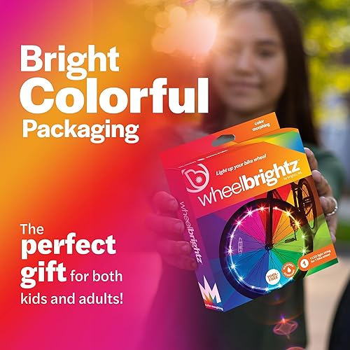 Miniatura 4 de Wheelbrightz - Luces LED para rueda de bicicleta, brillantes y coloridas - Se adaptan a neumáticos delanteros o traseros - Tubo resistente a la