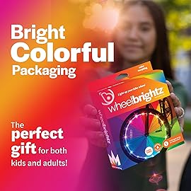 Brightz WheelBrightz (1-Pack RGB) LED Bike Wheel Lights Boys Girls Kids Bike Light for Night Riding Bicycle Lights Accessories & Decorations for Wheels Tires & Spokes Stocking Stuffers