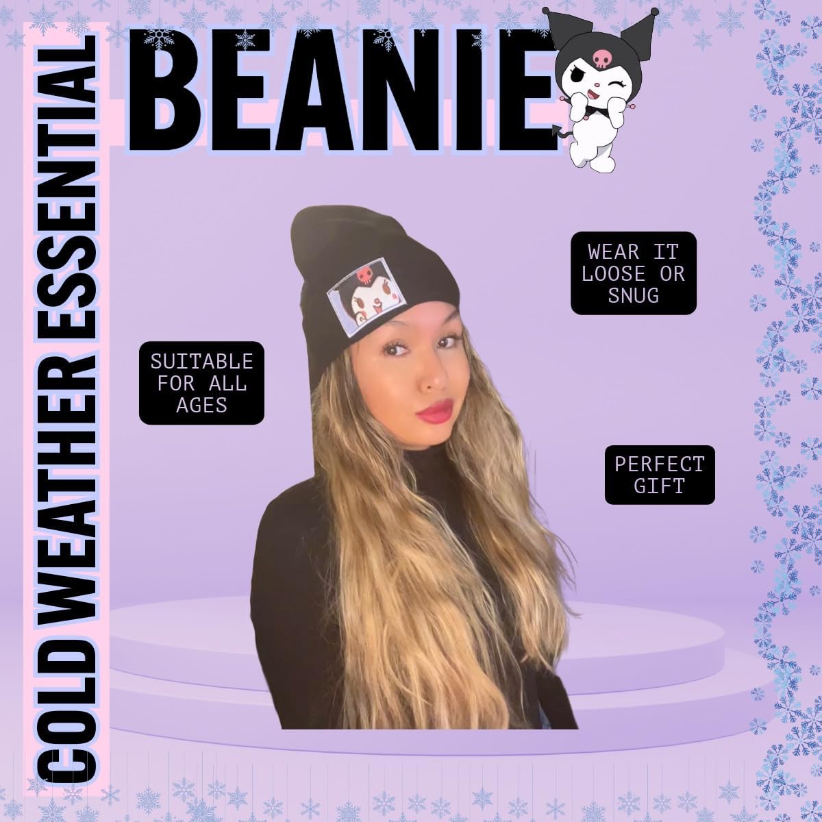 Kawaii Beanie Knitted Hats Fall Autumn Winter Outdoor Cap for Women Girls Unisex Anime Cute Bunny Dog Cat - Image 3