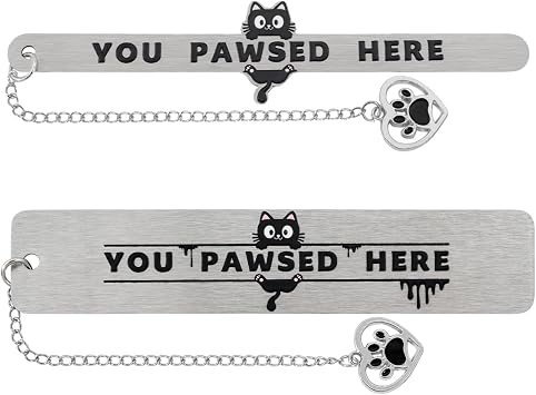 Black Cat Metal Bookmark for Women Cute Bookmarks for Book Lovers, Funny Cat Gifts for Cat Ladies, Reading Accessories for Bookworms, Valentines Cat Themed Gift Cat Bookmark C