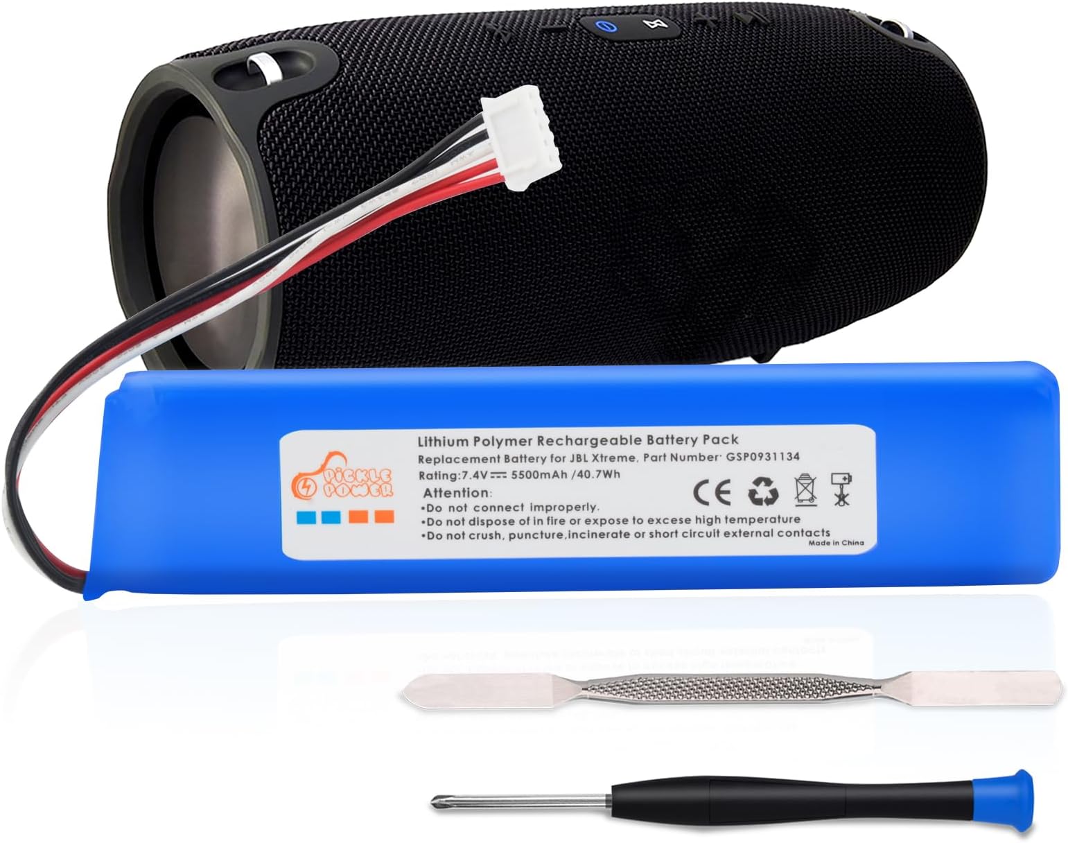 Replacement Battery for JBL Xtreme Battery, Picke Power 5500 mAh Battery GSP0931134 for JBL Xtreme, Xtreme 1, JBL Boombox, JBL Extreme Speaker