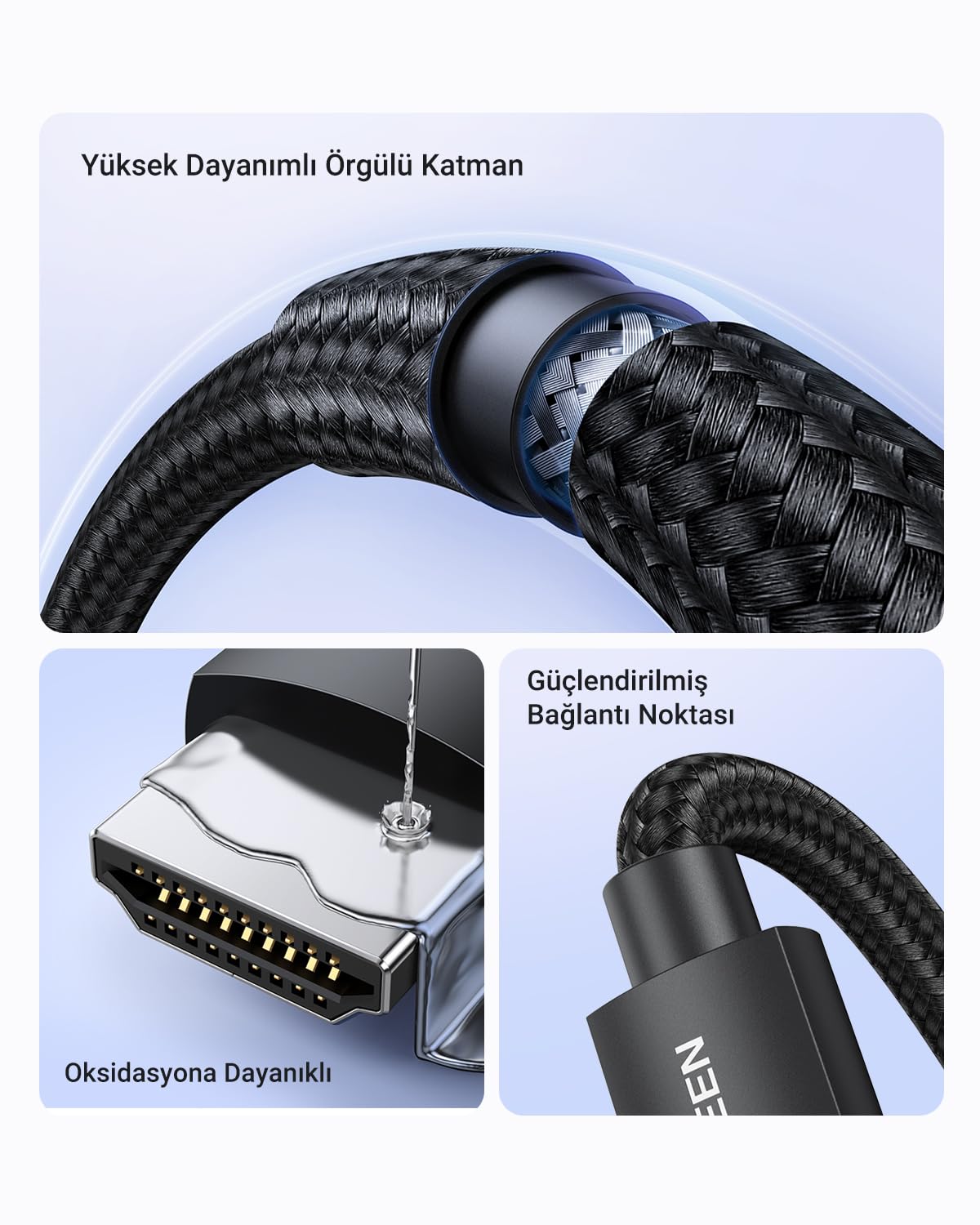 UGREEN 8K HDMI Görüntü Aktarma Kablosu, 1,5 Metre, 40179