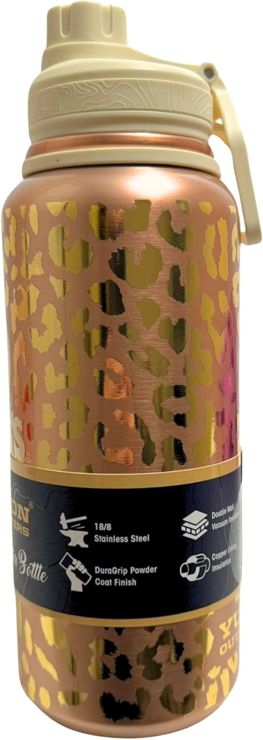 Buc-ee's 32oz Rose Gold Leopard Print Tumbler