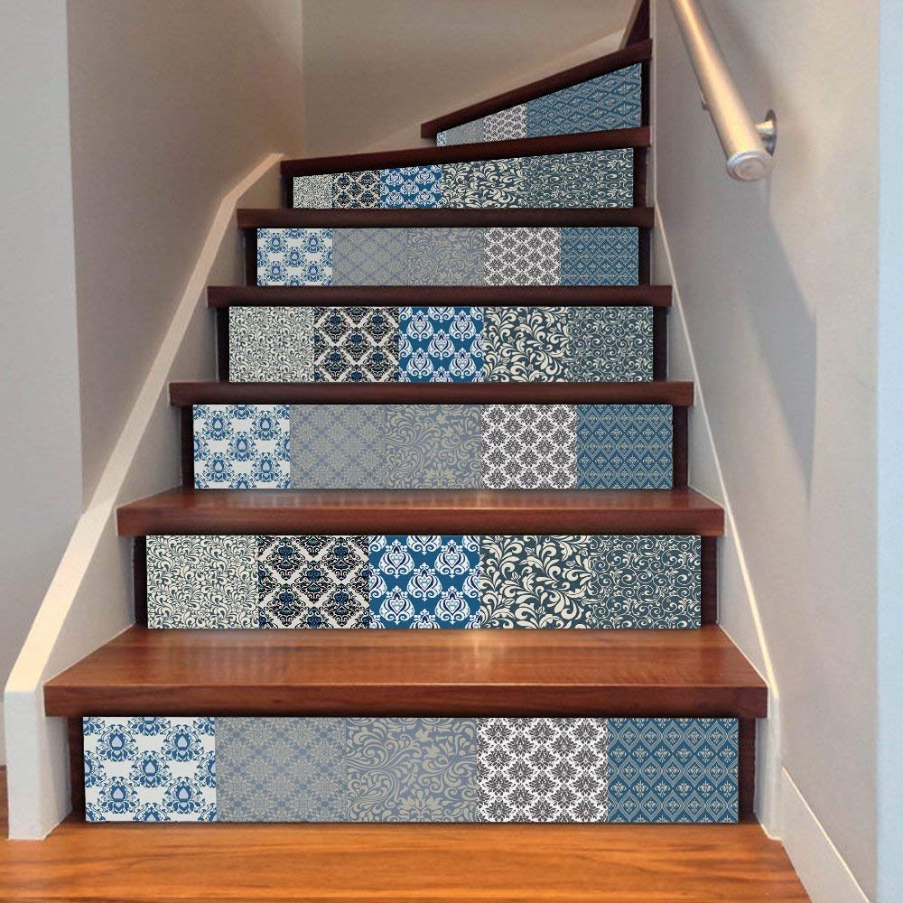 Pegatinas de escaleras de pared GZZ en PVC de alta densidad con patrón europeo clásico