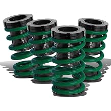 DNA MOTORING 4PCS Suspension Coilover Sleeves Spring Kit Compatible with 01-05 Civic, Green, COIL-HC01-GN