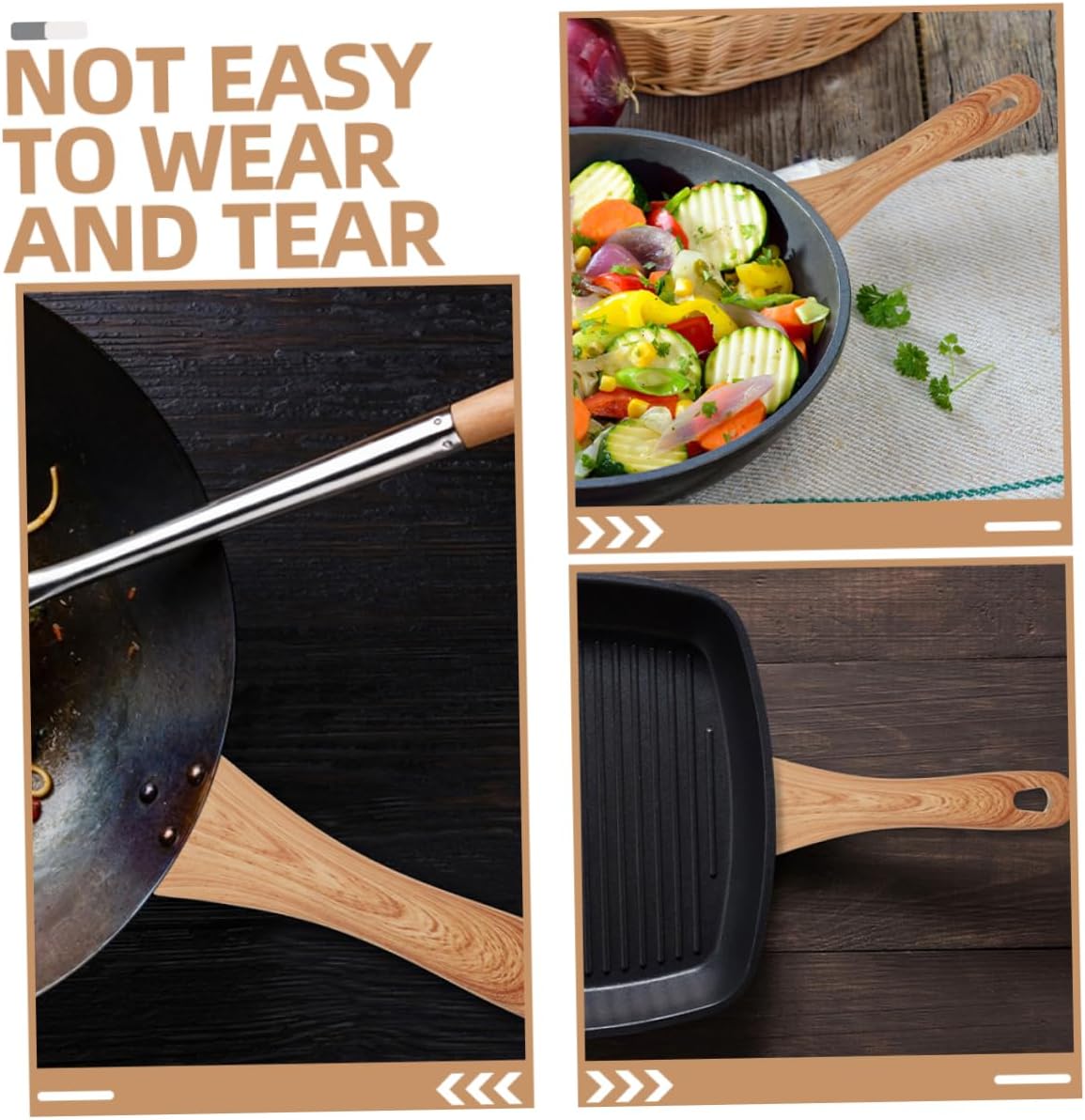 2pcs Scald-resistant Pot Handle Replacement Handles for Cookware Easy to Clean and Install Pan