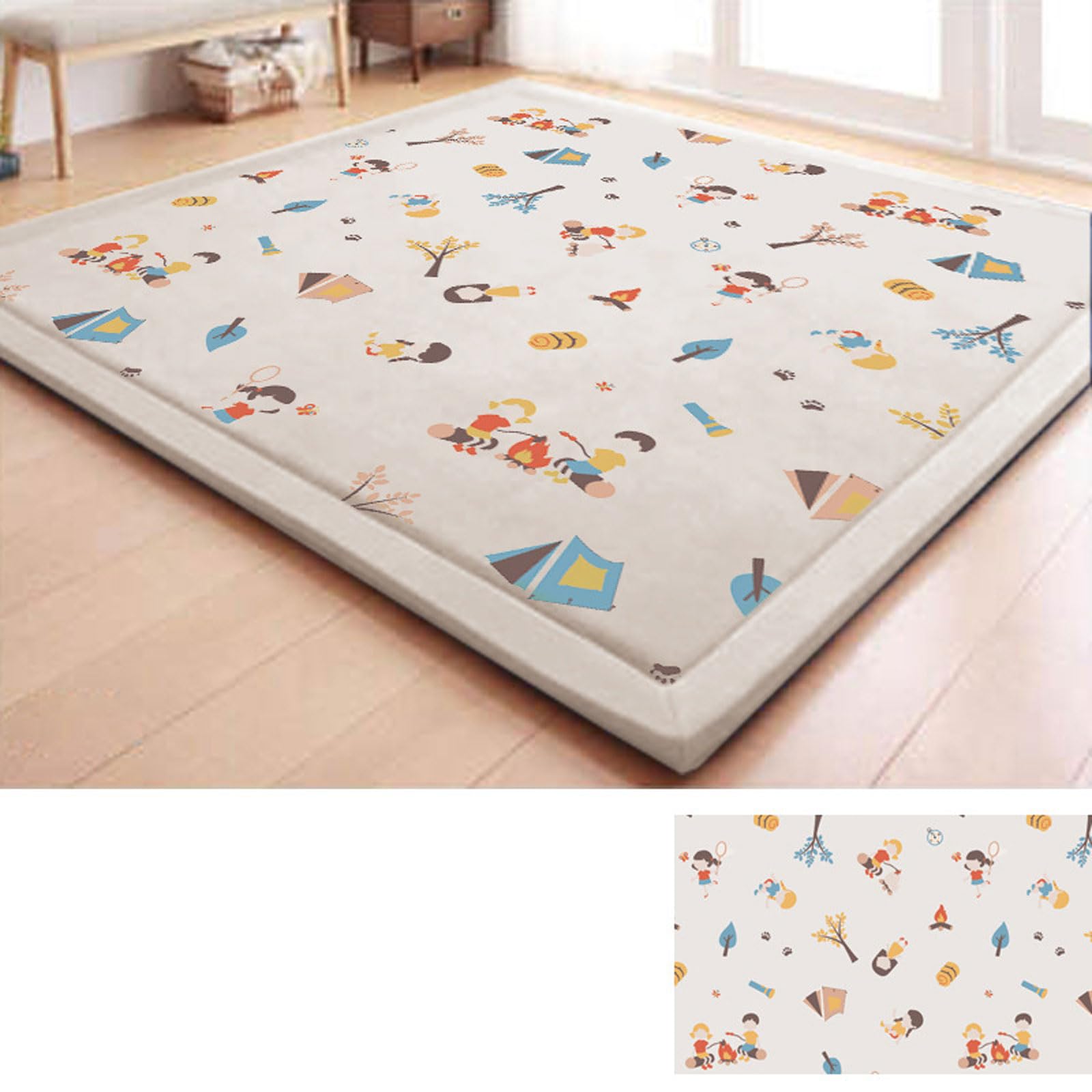 TYYUETY Tatami Mat - Living Room & Bedroom Padded Memory Foam Rug for Kids & Nursery