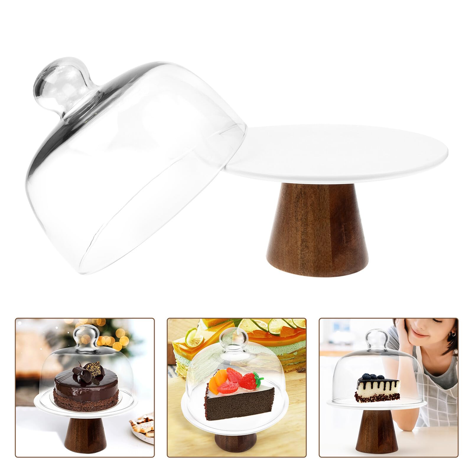 Alzata per Torte con Coperchio, Atmosfera Natalizia, Ceramica, per Dolci
