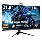 KTC Monitor curvo para jogos FHD 1080p de 32 polegadas - monitor curvo VA 1500R, 165Hz 1ms MPRT, FreeSync e G-Sync, 122% sRGB, DP/HDMI, VESA, HDR10 para jogos, casa, escritório, negócios, monitor de — imagem 1