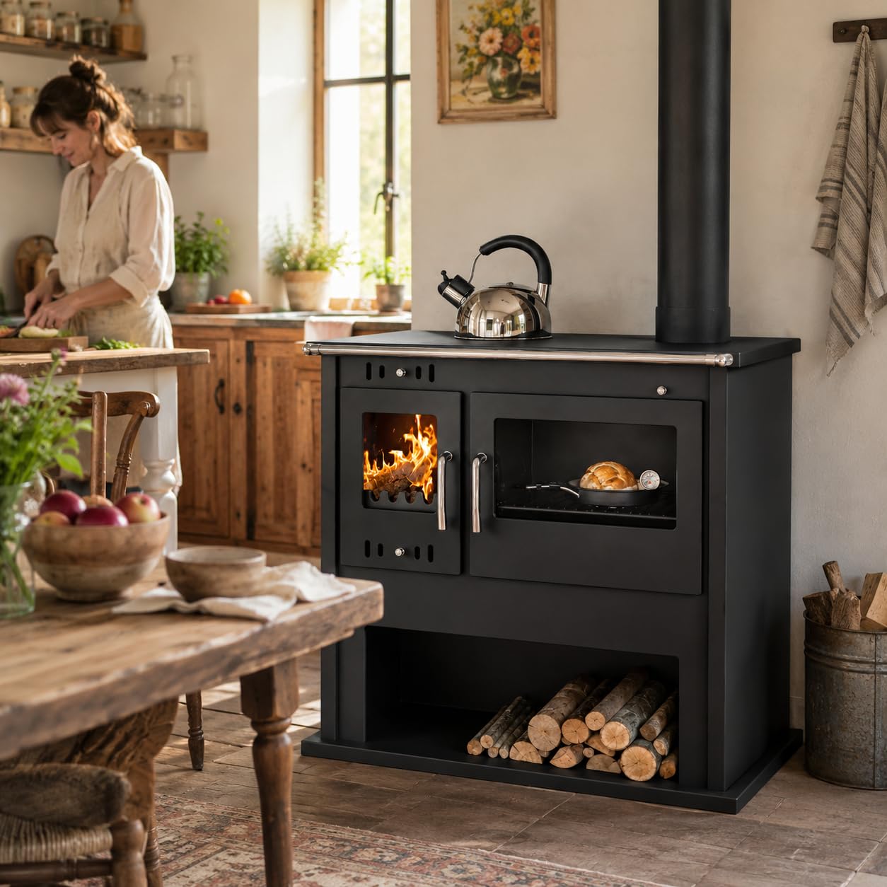 EEK A Küchenofen Holzherd Victoria Viki LUX schwarz - 10,5kW