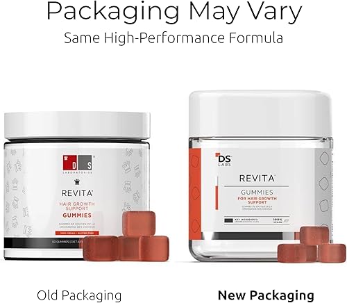 Miniatura 2 de DS Labs Revita Hair - Gomitas de vitaminas para el cabello, soporte para cabello más grueso, con biotina, zinc, vitamina D, hierro, magnesio y
