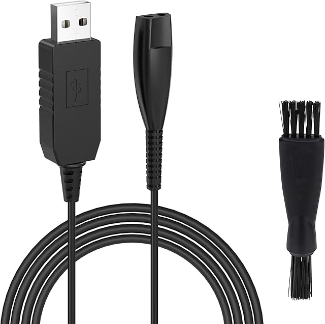 Braun Shaver USB Charger Cable, Ancable 12V USB Braun Series Shaver Charger for Braun Beard Trimmer Shaver Series3, Series7, Series9,Series1,3020S,3080S,760CC,790CC,340s,190s,5190cc,5210,9095cc