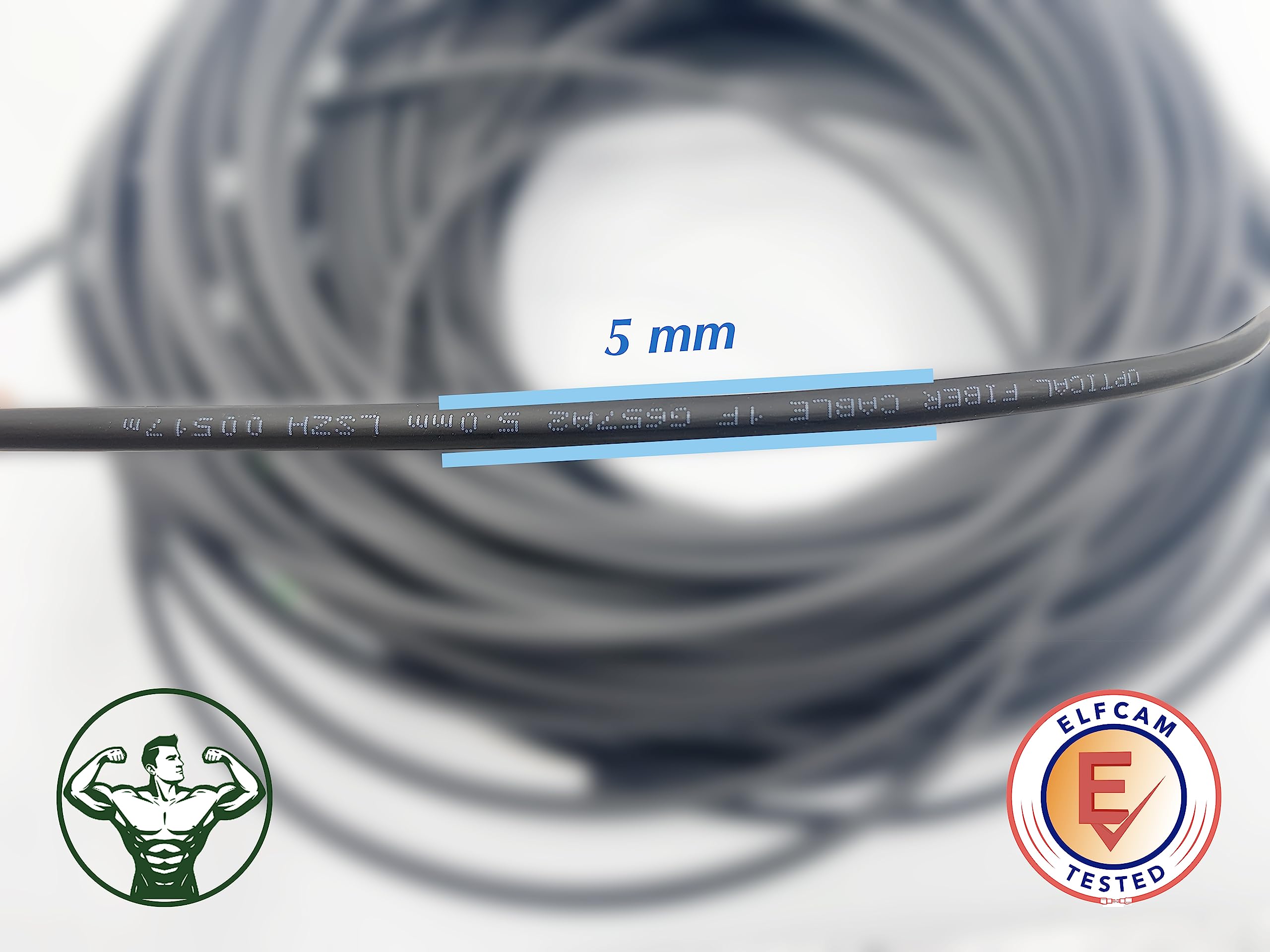 Elfcam® - 150m Câble à Fibre Optique LC/UPC vers LC/UPC OS2 Duplex Monomode 9/125μm G657A2 pour Extérieur et Intérieur, 150 Mètres