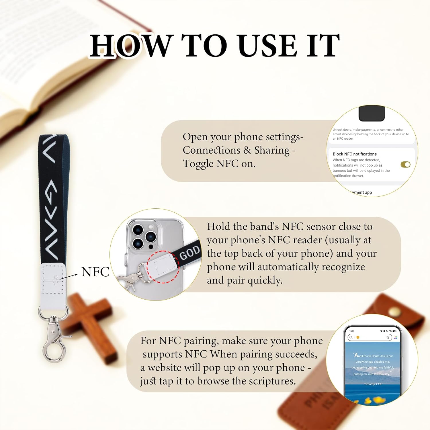 Christian Gifts Bible Verse Keychain Men Women Scripture Key Chains Catholic Religious Faith Jewelry Gift - Image 2