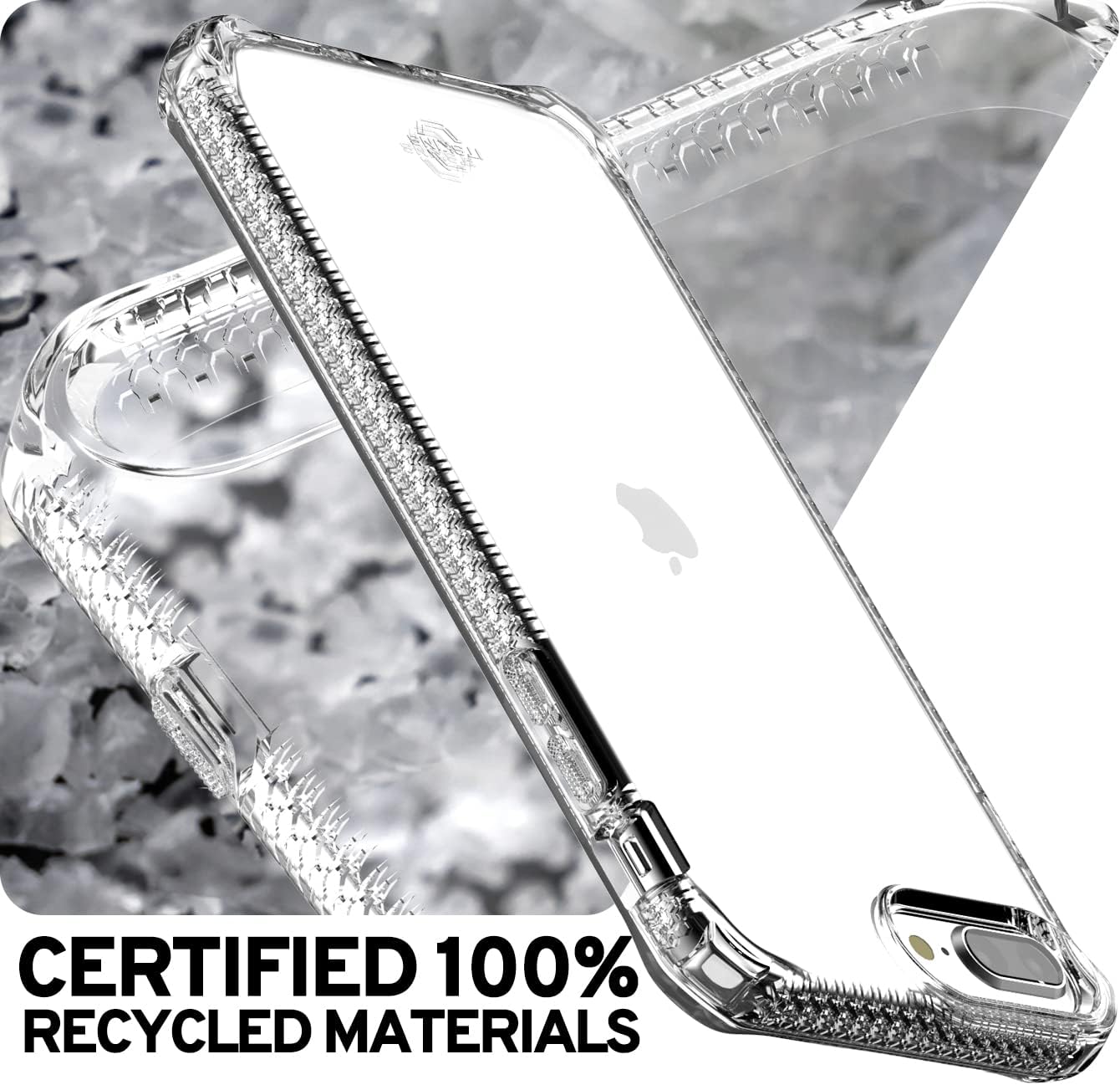 ITSKINS Spectrum Clear Protective Phone Case Compatible with iPhone 8 Plus / 7 Plus / 6S Plus, Slim Hybrid Case, Anti-Yellowing, and Heavy Duty Shockproof Cover, Military Phone Case | Transparent