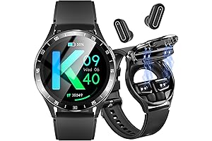 2-in-1 Smart Watch with Wireless Earbuds: The Ultimate Fitness Companion for Health...