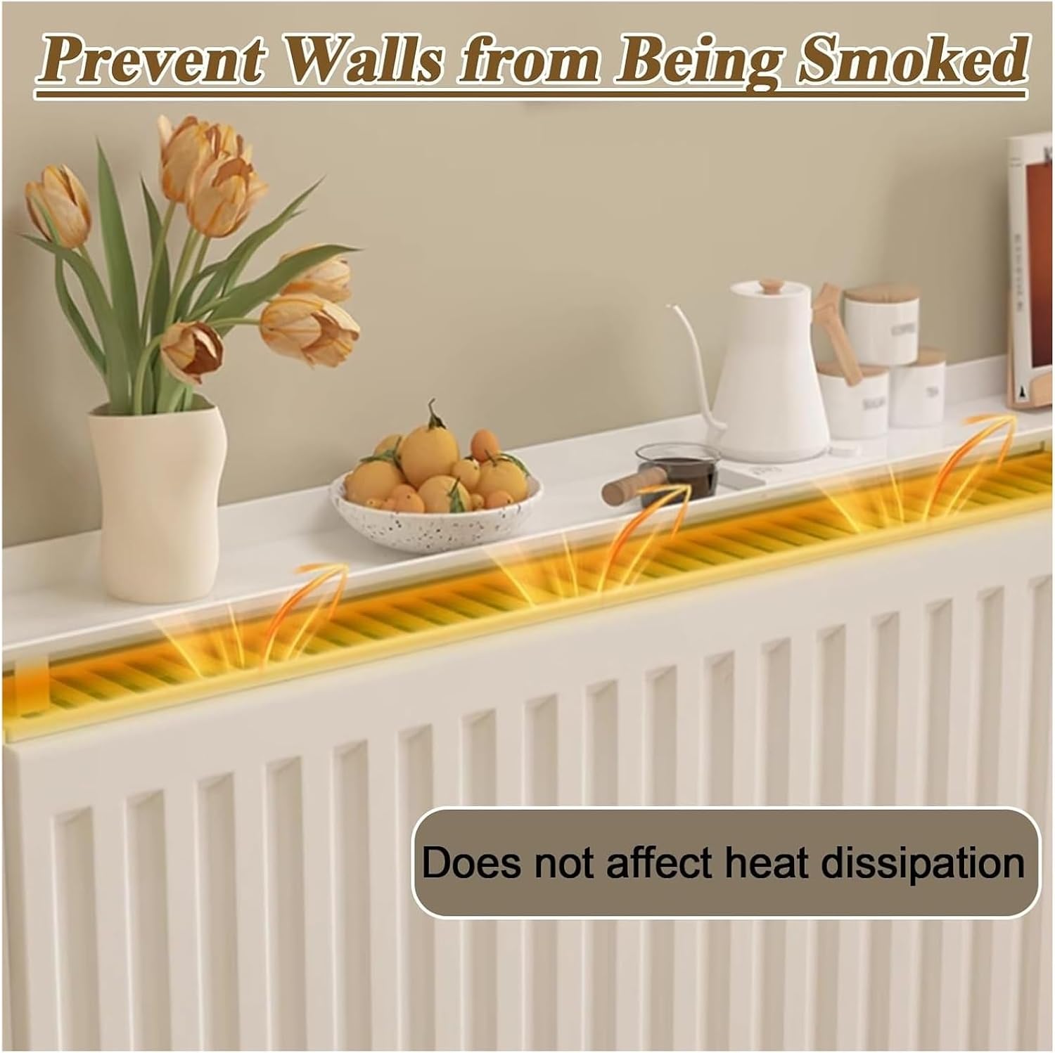 Radiator cover for old radiator，Radiator cabinet， Floating Radiator Shelf Modern Cover with Top Storage for Bathroom/Laundry Room/Kitchen(160x15x10 cm)