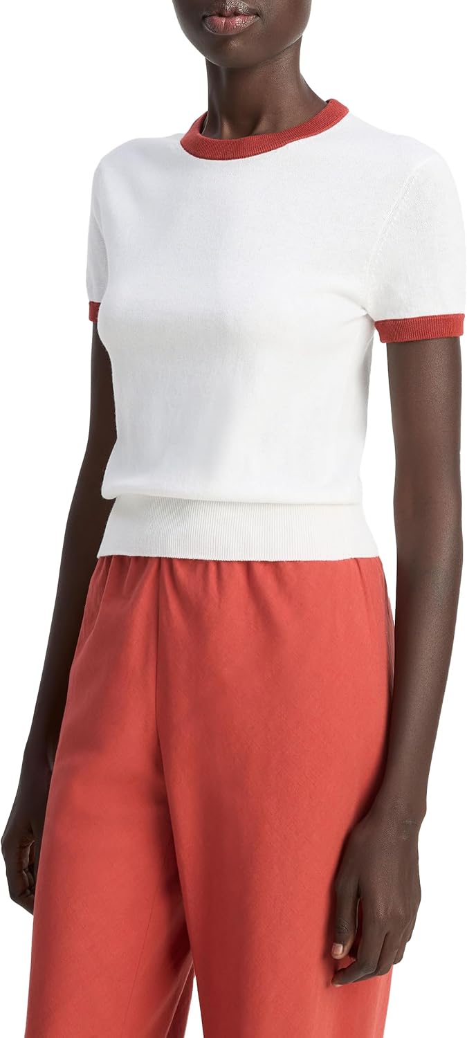 Vince Womens Ringer Sweater Tee - Image 2