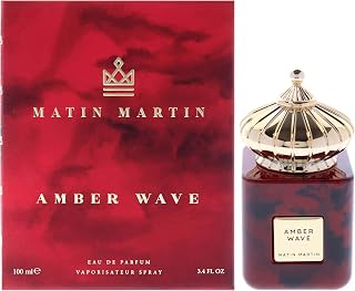 Matin Martin Amber Wave for Unisex - Arabian Perfume for Women & Men - Long Lasting Woody Fragrance with Notes of Leather, Orange, Saffron, Jasmine - Arabic Cologne - Travel Size - 3.4 oz EDP Spray